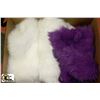 Image 1 : LARGE BOX W/3 FAUX-FUR AREA RUGS -