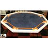 Image 1 : BLUE AND ORANGE OCTAGON POKER TABLE