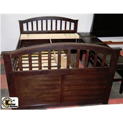 DOUBLE SIZE CAPTAINS BED WITH TWIN BED PULLOUT