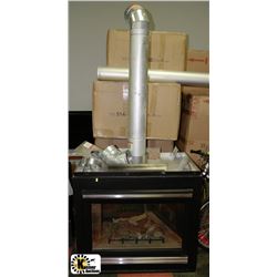 2 SIDED GAS FIREPLACE WITH 2-5' B-PIPE WITH