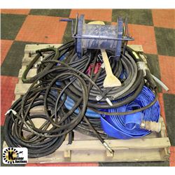 PALLET OF CABLE AND HOSES