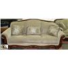 Image 3 : SAGE FABRIC WOOD TRIM SOFA AND LOVE SEAT