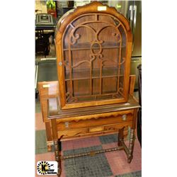 VINTAGE WOOD DISPLAY CABINET