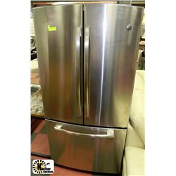 GE STAINLESS STEEL FRENCH DOOR FRIDGE 22 CUBE