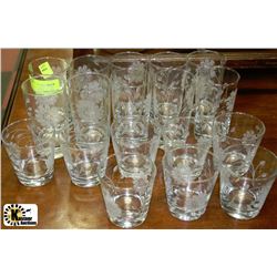 ESTATE FLORAL GLASS SET