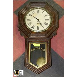 RAILROAD REGULATOR WALL CLOCK