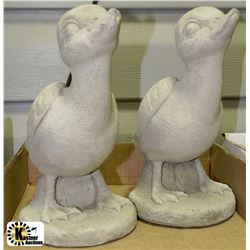 2 CONCRETE DUCKLINGS 9 " TALL