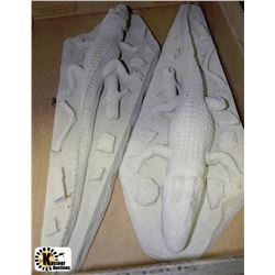 LOT OF 2 CONCRETE ALLIGATORS 16" LONG