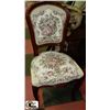 Image 1 : ESTATE CHERRY WOOD CARVED NEEDLEPOINT CHAIR
