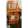 Image 1 : VINTAGE WOODEN CHILDRENS HIGH CHAIR