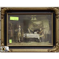 GOLD TONE VITNAGE FRAMED PICTURE