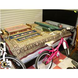 QUEEN SIZE BLACK LEATHERETTE BEDFRAME