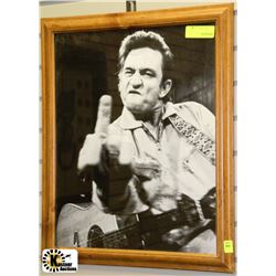 FRAMED JOHNNY CASH PICTURE