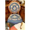 Image 1 : ESTATE WOOD CARVED NEEDLEPOINT CHAIR