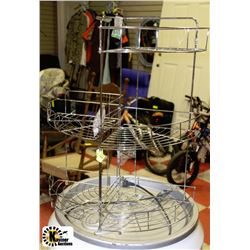 2 METAL CORNER STAINLESS STEEL SHELVES