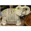 Image 1 : ELEPHANT DETAILS WHITE FIGURINE - HAND PAINTED X2