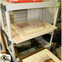 WHITE AND GREY PLASTIC SHELF