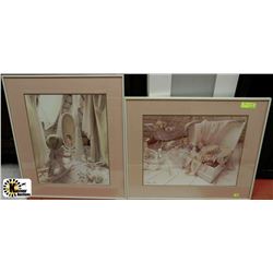MIRRORED DOLL AND DOLLS ATTIC FRAMED PRINTS