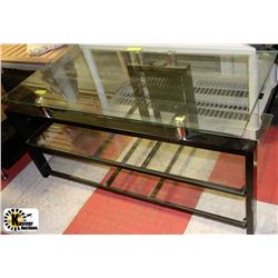 METAL AND GLASS TV STAND