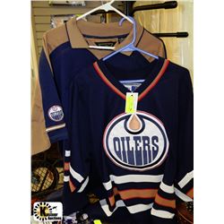 2 OILERS TOPS SIZE XXL AND ADULT SMALL