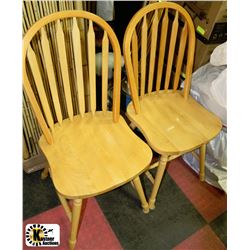 2-WOODEN SIDE CHAIRS