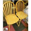 Image 1 : 2-WOODEN SIDE CHAIRS
