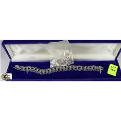 BRAND NEW ESTATE STERLING SILVER CHARM BRACELET