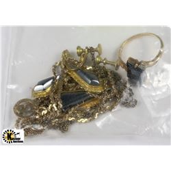 LOT OF 14K PENDANTS AND EARRING SET AND 10K