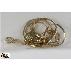 BAG OF ASSORTED 10K/14K RINGS AND BRACELETS