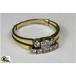 14K YELLOW GOLD WEDDING SET (.60CT) TOTAL W/COA
