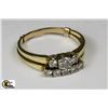 Image 1 : 14K YELLOW GOLD WEDDING SET (.60CT) TOTAL W/COA