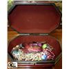 Image 1 : ESTATE JEWELLERY BOX WITH CONTENTS