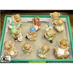 FLAT OF 10 PENDELFIN COLLECTABLES 1959-1980'S