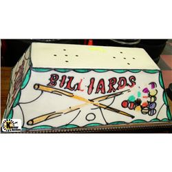 VINTAGE POOLTABLE "BILLIARDS" LIGHT
