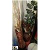 Image 1 : 3 WICKER PLANTER ARTIFICIAL PLANTS & FOILAGE