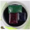 Image 1 : #30-NATURAL RUBY,EMERALD,SAPPHIRE 3PCS 34CT