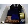 Image 1 : ESTATE BOX WITH BLUE CRYSTAL PERFUME SET, BOX