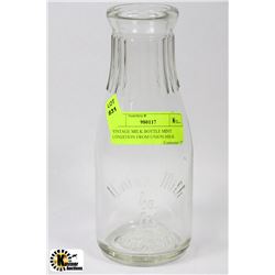 VINTAGE MILK BOTTLE MINT CONDITION FROM UNION MILK