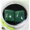 Image 1 : NATURAL EMERALD GEMSTONE - 2 PIECES 35CT