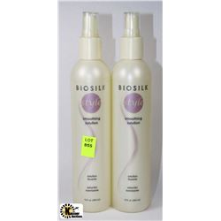 TWO 350ML BOTTLES BIOSILK SMOOTHING SOLUTION