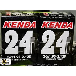 PK OF 2 NEW KENDA 24" BIKE TUBES