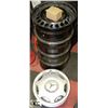 Image 1 : LOT OF 4-16" BLACK STEEL MERCEDES RIMS COMES WITH