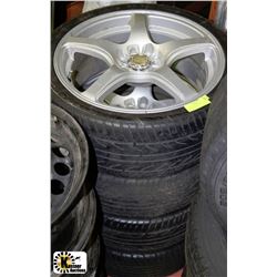 SET OF FOUR DELINTE THUNDER D7 TIRES ON RTX RIMS