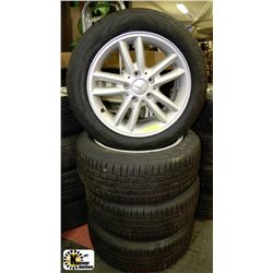 LOT OF 4-16" TIRES C/W ALLOY STEEL MERCEDES BENS