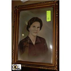 VINTAGE CURVED GLASS PICTURE