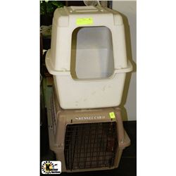 SMALL KENNEL SOLD WITH LITTER BOX