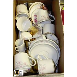 BOX OF ASST. CHINA INCLUDING DRESDEN LINE #'D