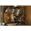 Image 1 : ESTATE BOX OF SILVERPLATED ORNAMENTS