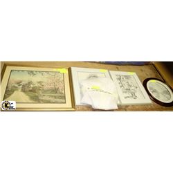 LOT OF 4 FRAMED SIGNED PICTURES & 2 -50TH