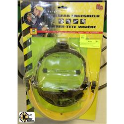 NEW ADJUSTABLE RATCHET HEADGEAR FACESHIELD